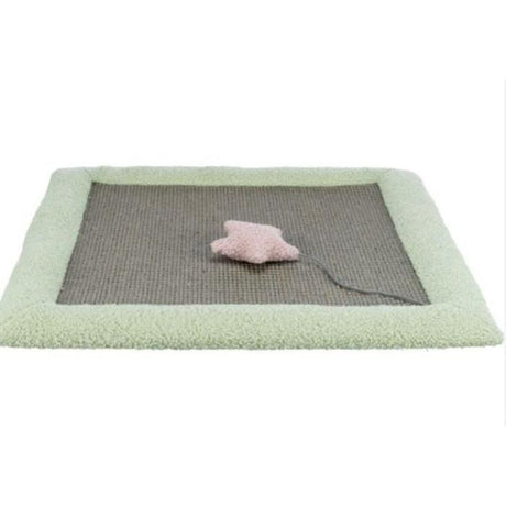 Junior matelas griffoir - TRIXIE - 47 x 47 cm - Gris / Menthe