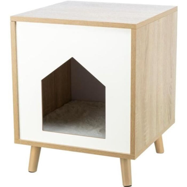 Abri - TRIXIE - Isa - Aspect bois - 40 x 50 x 40 cm - Brun clair / Blanc
