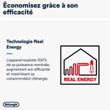 DELONGHI TRRS0920 2000 watts Radiateur bain d'huile - 3 niveaux de puissance - Comfortemp - Real Energy (+35 % de convection)