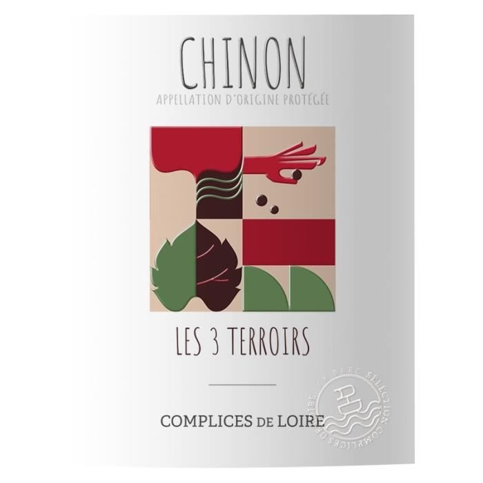 Les Trois Terroirs Chinon - Vin rouge de Loire 2024