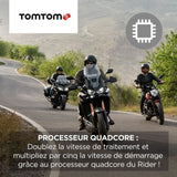 TomTom GPS Moto RIDER 550 - 4, 3 pouces, Carte Monde, TomTom Traffic, Alertes des zones de Danger, Appel Mains-Libres