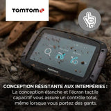 TomTom GPS Moto RIDER 550 - 4, 3 pouces, Carte Monde, TomTom Traffic, Alertes des zones de Danger, Appel Mains-Libres