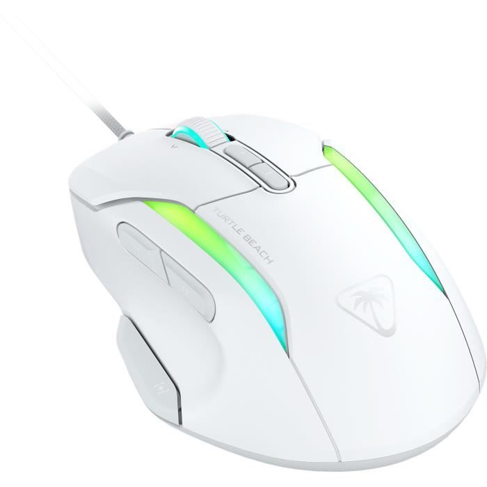 Souris gaming filaire - Turtle Beach Kone II - Ultra légere - Blanc, 26 000 DPI, 23 fonctions personnalisables