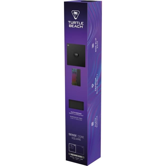 Tapis de souris de jeu - Turtle Beach SenseCore Square - Surface micro-tissÈe, ÈquilibrÈ, confortable