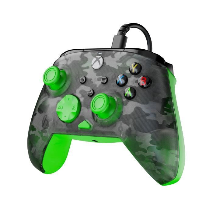 Manette de jeu - Xbox Series X|S, Xbox One et PC - Rematch Core - RGB - Filaire - Camouflage Noir / Vert - TURTLE BEACH
