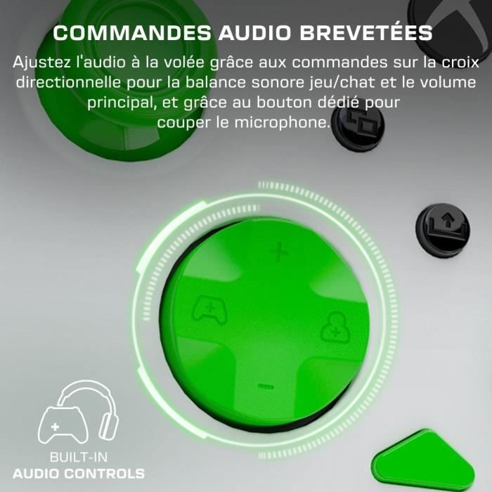 Manette de jeu - Xbox Series X|S, Xbox One et PC - Rematch Core - RGB - Filaire - Blanc / Vert - TURTLE BEACH