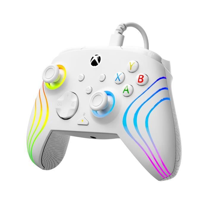 Manette de jeu - Xbox Series X|S, Xbox One et PC - Afterglow Wave - RGB - Filaire - Blanc- TURTLE BEACH