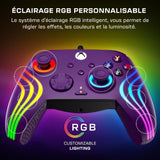 Manette de jeu - Xbox Series X|S, Xbox One et PC - Afterglow Wave - RGB - Filaire - Violet - TURTLE BEACH