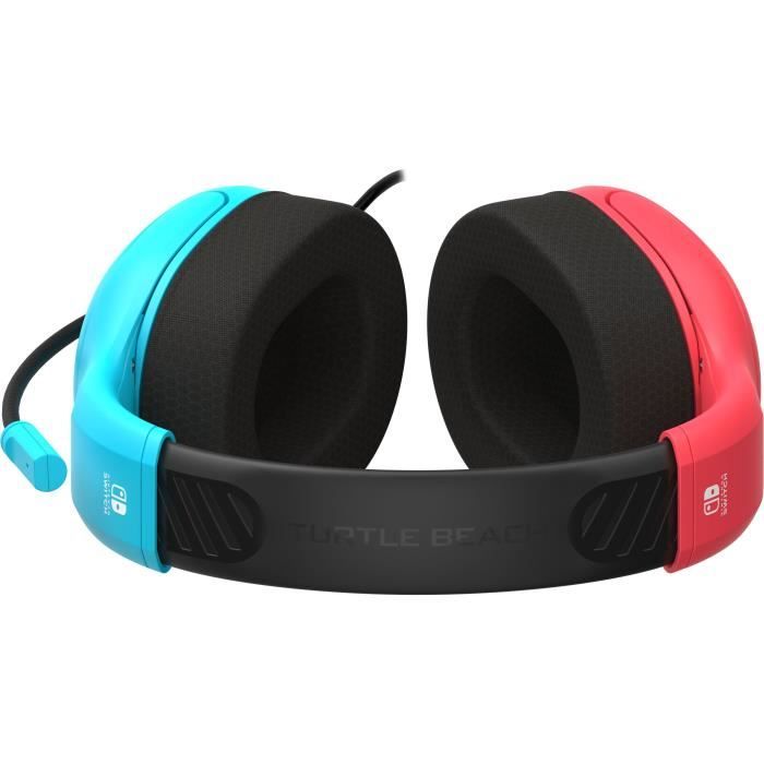 Casque gaming filaire - TURTLE BEACH - TBS-8002-25 - Airlite Fit - Sous licence officielle de Nintendo Switch - Bleu fluo et rouge