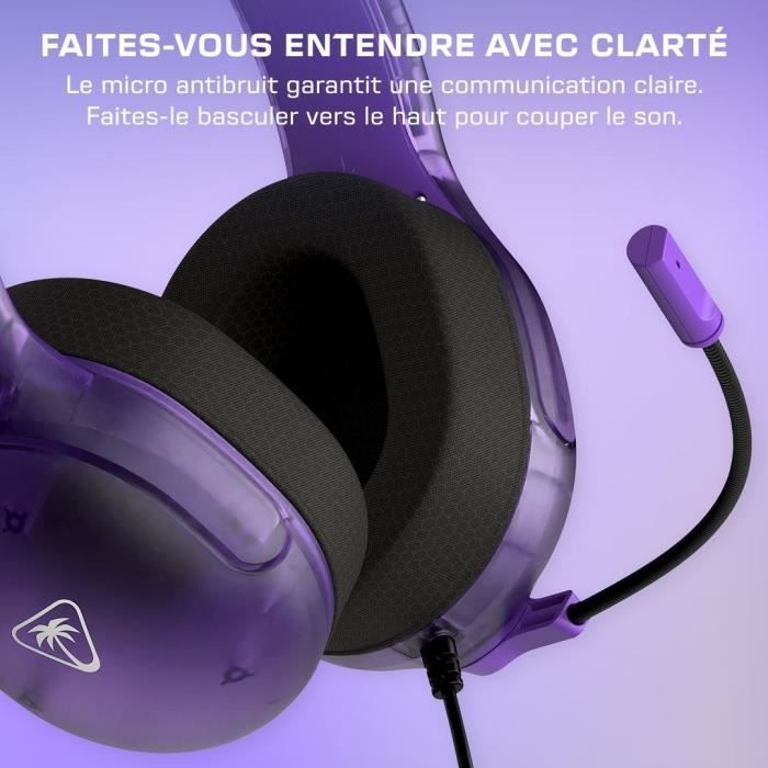 Casque Gaming filaire - TURTLE BEACH - Nintendo Switch - Airlite Fit - Violet Fantôme