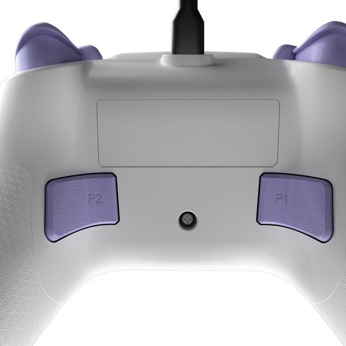 Manette de jeu PC/XBOX - REACT-R - Filaire - Blanc et violet
