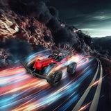 Voiture Télécommandée - TURBO CHALLENGE - RX Car 89 093721 - Rouge - 1/12 - Batterie Rechargeable et Piles incluses - Métal