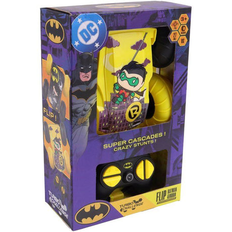Flip Batman vs Robin RC télécommandée - TURBO CHALLENGE - 096644 - Double face - Cascades - Licence DC - Des 3 ans