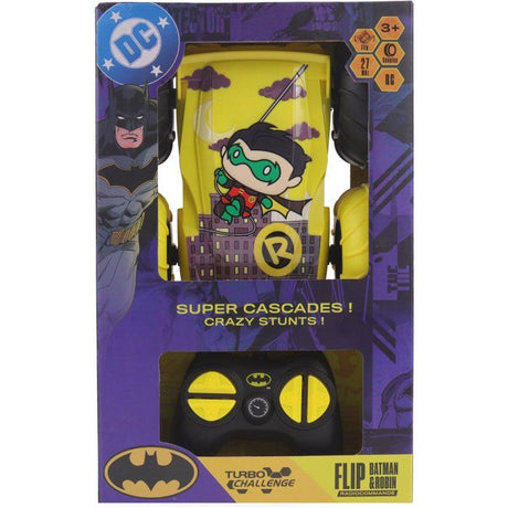 Flip Batman vs Robin RC télécommandée - TURBO CHALLENGE - 096644 - Double face - Cascades - Licence DC - Des 3 ans