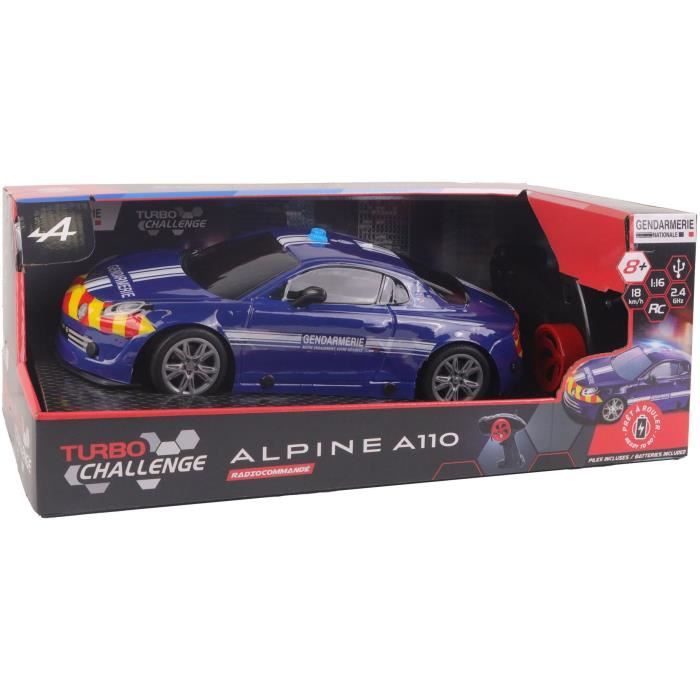 Voiture télécommandée - TURBO CHALLENGE - Alpine A110 Gendarmerie - Des 8 ans