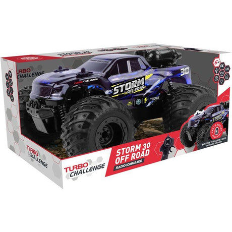 Véhicule RC télécommandée - TURBO CHALLENGE - 099349 - Échelle 1/18 - 2,4 GHz - 15 km/h - Lumineux avec fonction fumée - Des 6 ans