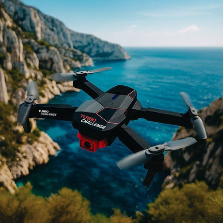Drone RC en valisette - TURBO CHALLENGE - 400329 - Double caméra - Télécommande écran - Des 14 ans