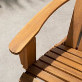 Fauteuil de jardin Adirondack pliable en bois d'Acacia FSC - 72,5 x 89,5 x H.94 cm
