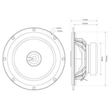 MTX TX265C Haut-parleurs voiture Coaxiaux 16,5cm 2 voies 65W RMS 4O membrane polypropylene