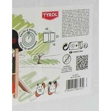Accessoire rongeur - TYROL - Aire de jeux - 40 x 18 x 25 cm - Tunnel 3 cm, cachette, grimpe, souris