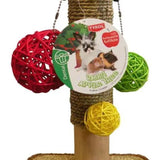 Accessoire rongeur - TYROL - Arbre a lapin - Pommier - 14 x 19 x 26 cm - Bois, jonc de mer, boules vignes, fixation cage