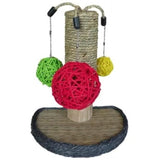 Accessoire rongeur - TYROL - Arbre a lapin - Pommier - 14 x 19 x 26 cm - Bois, jonc de mer, boules vignes, fixation cage