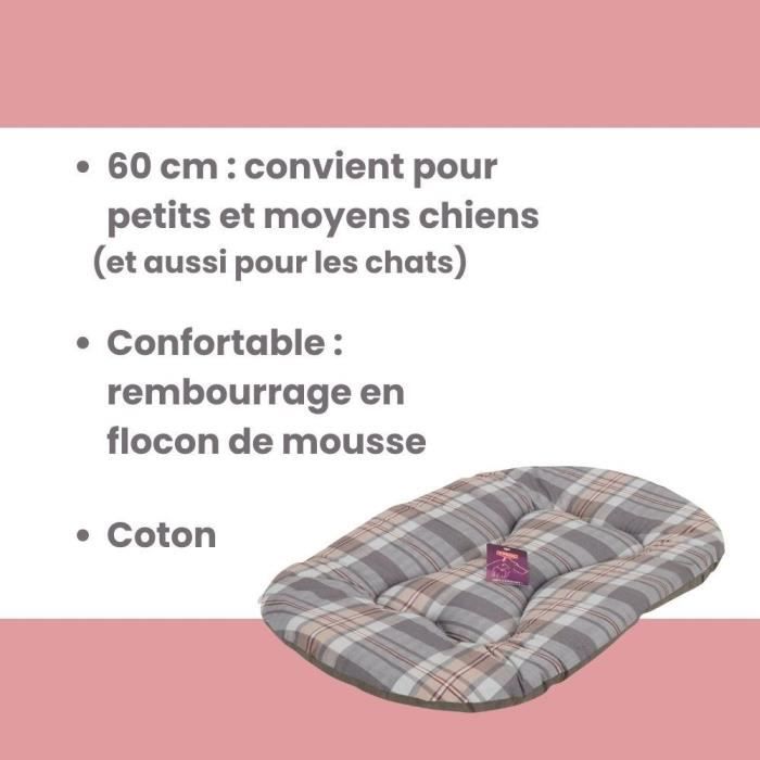 Couchage pour chien - TYROL - Coussin Oval Toronto - 60 x 40 x 3 cm