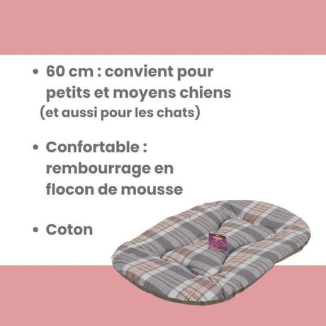 Couchage pour chien - TYROL - Coussin Oval Toronto - 60 x 40 x 3 cm