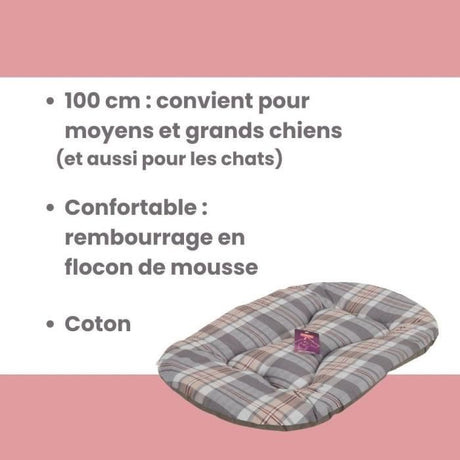 Couchage pour chien - TYROL - Coussin Oval Toronto - 100 x 60 x 3 cm