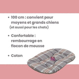 Couchage pour chien - TYROL - Coussin Oval Toronto - 100 x 60 x 3 cm