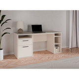 Bureau d'angle - TEZAUR - Beige - 160 x 72 x 75,7 cm