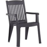 Lot de 2 fauteuils de jardin - GROSFILLEX - DR Iruba - Anthracite - Résine