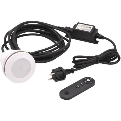 Spot LED blanc et couleur UBBINK pour piscines - livré avec transfo et télécommande