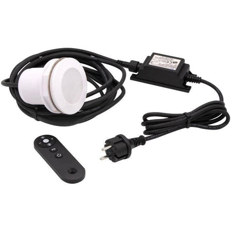 Spot LED blanc et couleur UBBINK pour piscines - livré avec transfo et télécommande