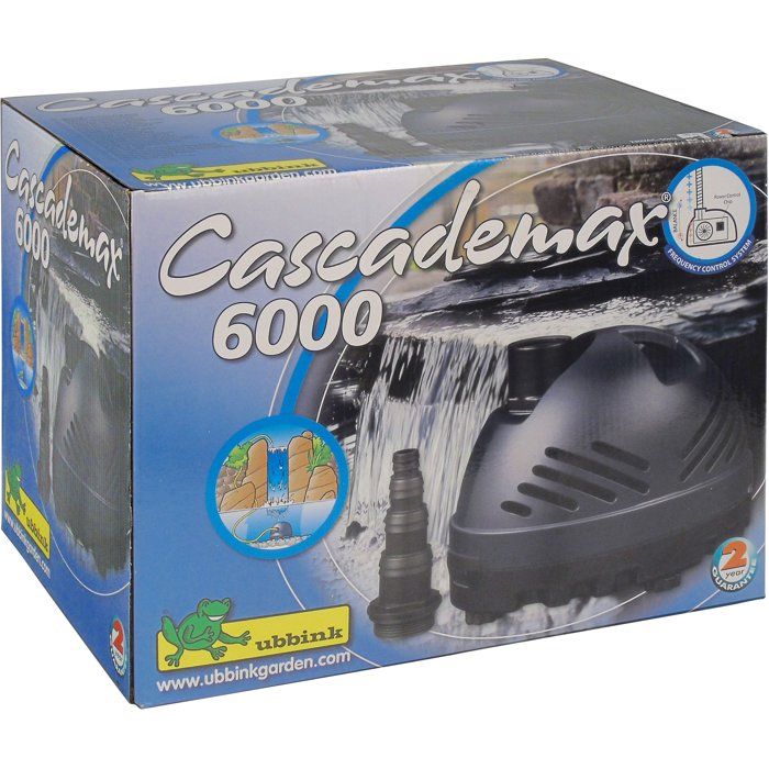 Pompe cascade - UBBINK - Cascademax 6000 - Débit 6600 l/h - Hauteur refoulement 4 m - Conso 40 W