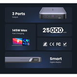 Batterie externe - UGREEN - 25,000 mAh - 145W - Gris