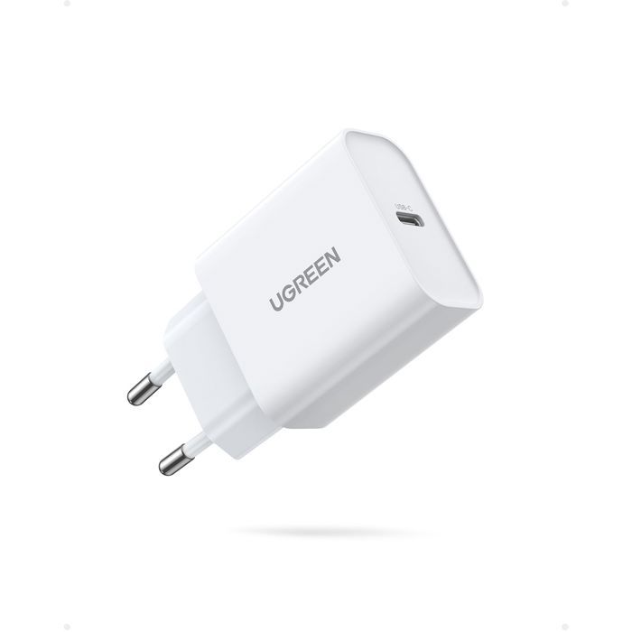 Chargeur secteur - UGREEN - 1 Port USB-C - 20W - Blanc