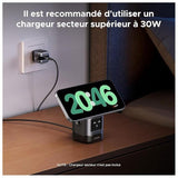 Station de charge 2 en 1 - UGREEN - Robot - Qi2 - Noir