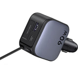 Chargeur voiture - UGREEN - 90W - USB-A et USB-C - Rétractable - Noir