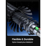 Câble USB-C - UGREEN - Câble renforcé type C vers C - 1 m - 100W - Noir