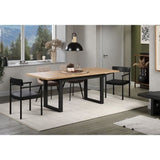 Table a manger - Universal - Chene - Rectangulaire - En MDF - Scandinave - 6 a 10 personnes - 160-200 x 76 x 80 cm - Trendteam