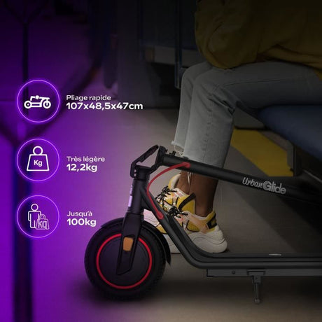 Trottinette électrique - URBANGLIDE - 85 Lite - Roues 8.5 - 36V - 400W - Autonomie 20 km - Frein a disque - Clignotants - Feu stop