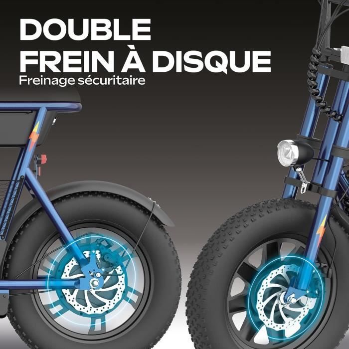 Draisienne électrique - URBANGLIDE - Thunder 160 - 400W - 16 - Adulte - Pliable - Bleu