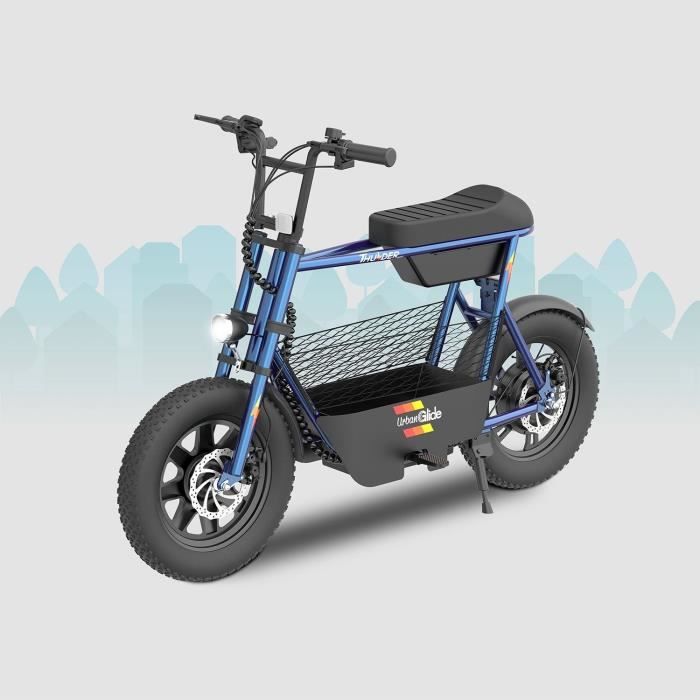Draisienne électrique - URBANGLIDE - Thunder 160 - 400W - 16 - Adulte - Pliable - Bleu