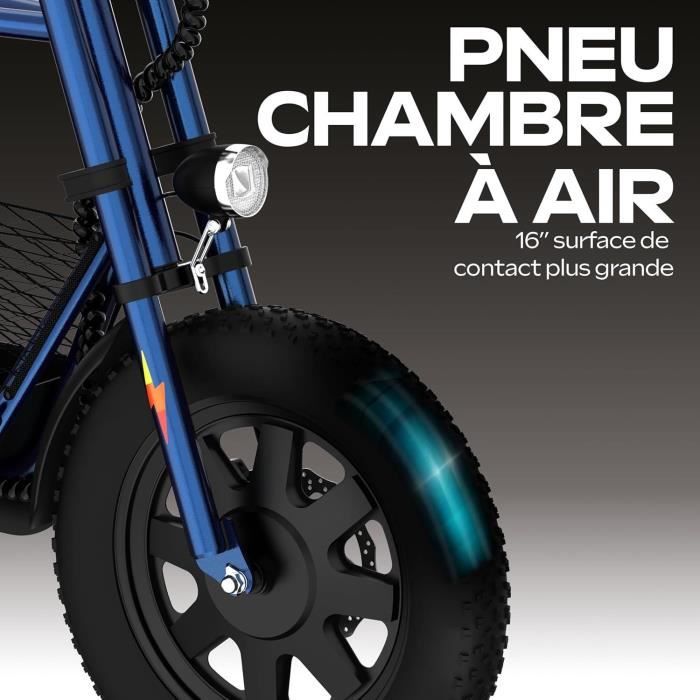 Draisienne électrique - URBANGLIDE - Thunder 160 - 400W - 16 - Adulte - Pliable - Bleu
