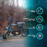 Draisienne électrique - URBANGLIDE - Thunder 160 - 400W - 16 - Adulte - Pliable - Bleu