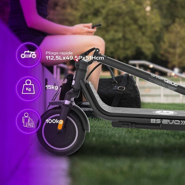 Trottinette électrique - URBANGLIDE - 85 Evo - 300 W - Pneus 8,5 - Max 25 km/h - Autonomie jusqu'a 20 km