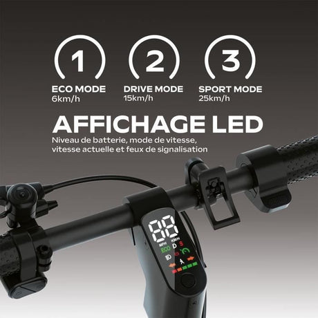 Trottinette électrique - URBANGLIDE - 85 Evo - 300 W - Pneus 8,5 - Max 25 km/h - Autonomie jusqu'a 20 km
