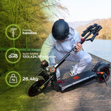 Trottinette électrique - URBANGLIDE - ECROSS DUO - 800 W - Pneus 10 - Max 25 km/h - Autonomie jusqu'a 60 km