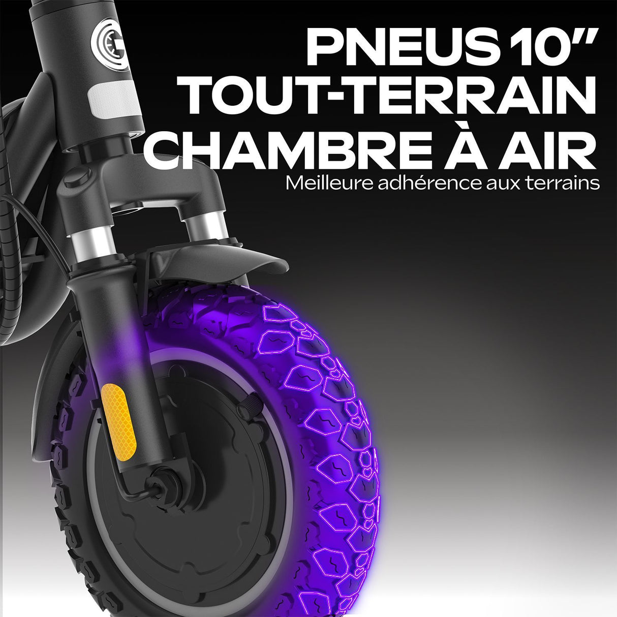 Trottinette électrique - URBANGLIDE - 100 EVO - 450 W - Pneus 10 - Max 25 km/h - Autonomie jusqu'a 25 km